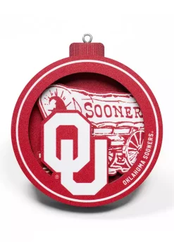 Wholesale 🌟 NCAA Oklahoma Sooners 3D Logo Series Ornaments by You The Fan 🔔 -You The Fan Sales Belk 1011
