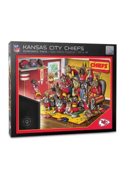 Flash Sale 😀 NFL Kansas City Chiefs Purebred Fans 500-Piece Puzzle-"A Real Nailbiter" by You The Fan 🛒 -You The Fan Sales Belk 1054