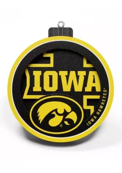 Discount 🧨 NCAA Iowa Hawkeyes 3D Logo Series Ornaments by You The Fan ✨ -You The Fan Sales Belk 1070