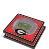 Discount ✨ NCAA Georgia Bulldogs 3D Stadium Views Coaster Set - Sanford Stadium by You The Fan 😀 -You The Fan Sales Belk 1102