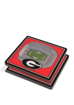 Discount ✨ NCAA Georgia Bulldogs 3D Stadium Views Coaster Set - Sanford Stadium by You The Fan 😀 -You The Fan Sales Belk 1105