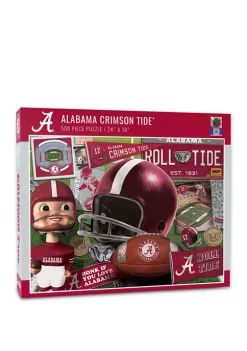Budget 🧨 NCAA Alabama Crimson Tide Retro Series Puzzle - 500 Pieces by You The Fan 😀 -You The Fan Sales Belk 1125