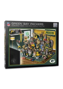 Cheap 👍 NFL Green Bay Packers Purebred Fans 500-Piece Puzzle-"A Real Nailbiter" by You The Fan 🔔