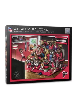 Coupon 🤩 NFL Atlanta Falcons Purebred Fans 500-Piece Puzzle-"A Real Nailbiter" by You The Fan 🔔 -You The Fan Sales Belk 1264