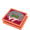 Deals 💯 NCAA Virginia Tech Hokies 3D StadiumViews Set of 2 Coasters - Lane Stadium Worsham Field by You The Fan 🧨 -You The Fan Sales Belk 1372