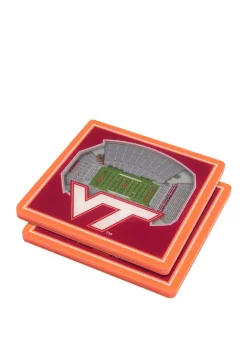 Deals 💯 NCAA Virginia Tech Hokies 3D StadiumViews Set of 2 Coasters - Lane Stadium Worsham Field by You The Fan 🧨 -You The Fan Sales Belk 1375