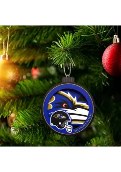 Wholesale ✔️ NFL Baltimore Ravens 3D Logo Series Ornaments by You The Fan ❤️ -You The Fan Sales Belk 1387