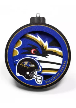 Wholesale ✔️ NFL Baltimore Ravens 3D Logo Series Ornaments by You The Fan ❤️ -You The Fan Sales Belk 1388