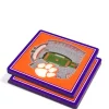 Best Pirce 👍 NCAA Clemson Tigers 3D Stadium Views Coaster Set - Memorial Stadium by You The Fan 🛒 -You The Fan Sales Belk 1396