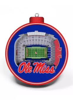 Best Pirce 😍 NCAA Ole Miss Rebels 3D StadiumView Ornament - Vaught Hemingway Stadium by You The Fan 👍