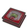 Flash Sale ⭐ NCAA South Carolina Gamecocks 3D StadiumViews 2 Pack Coaster Set - Williams-Brice Stadium by You The Fan 😉