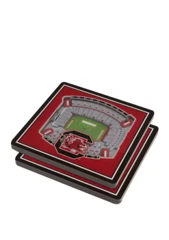 Flash Sale ⭐ NCAA South Carolina Gamecocks 3D StadiumViews 2 Pack Coaster Set - Williams-Brice Stadium by You The Fan 😉 -You The Fan Sales Belk 1445