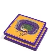 Best Pirce ⭐ NFL Minnesota Vikings 3D StadiumViews Set of 2 Coasters - U.S. Bank Stadium by You The Fan 🎉 -You The Fan Sales Belk 1488