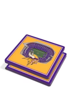 Best Pirce ⭐ NFL Minnesota Vikings 3D StadiumViews Set of 2 Coasters - U.S. Bank Stadium by You The Fan 🎉 -You The Fan Sales Belk 1490