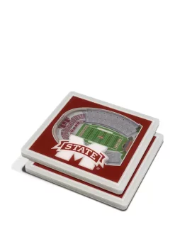 Cheapest ✨ NCAA Mississippi State Bulldogs 3D StadiumViews Set of 2 Coasters - Davis Wade Stadium at Scott Field by You The Fan 🌟