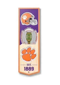 Outlet ✔️ NCAA Clemson Tigers 3D Stadium Banner-6x19 by You The Fan ❤️