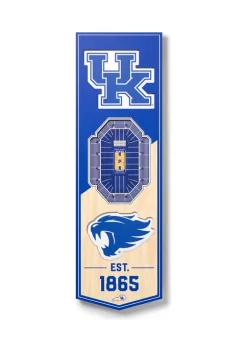 Discount ⌛ NCAA Kentucky Wildcats 3D Stadium Banner-6x19 by You The Fan 😍 -You The Fan Sales Belk 1522