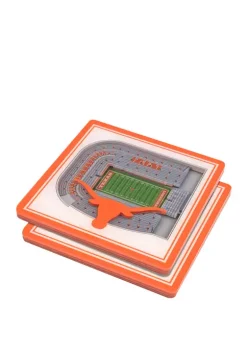 Discount ✨ NCAA Texas Longhorns 3D StadiumViews Set of 2 Coasters - Darrell K Royal–Texas Memorial Stadium by You The Fan 🥰 -You The Fan Sales Belk 1584