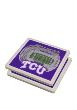 Deals 🛒 NCAA TCU Horned Frogs 3D StadiumViews Set of 2 Coasters - Amon G. Carter Stadium by You The Fan 🤩 -You The Fan Sales Belk 1592