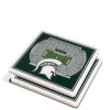 Budget 😀 NCAA Michigan State Spartans 3D StadiumViews Set of 2 Coasters Set - Spartan Stadium by You The Fan 🔔 -You The Fan Sales Belk 1597