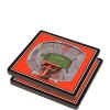 Promo 😉 NCAA Texas Tech Red Raiders 3D StadiumViews Set of 2 Coasters - Jones AT&T Stadium by You The Fan 🔔 -You The Fan Sales Belk 1618