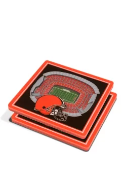 Brand new 😉 NFL Cleveland Browns 3D StadiumViews Set of 2 Coasters - FirstEnergy Stadium by You The Fan 😀 -You The Fan Sales Belk 1625