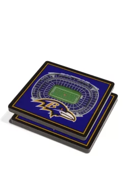 Wholesale 😉 NFL Baltimore Ravens 3D StadiumViews Set of 2 Coasters - M&T Bank Stadium by You The Fan 👍 -You The Fan Sales Belk 1628