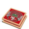 Best Sale 🥰 NFL San Francisco 49ers 3D StadiumViews Set of 2 Coasters - Levi's Stadium by You The Fan 🔔 -You The Fan Sales Belk 1629