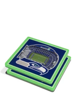 Best deal ❤️ Set of 2 NFL Seattle Seahawks 3D Stadium Views Coaster Set by You The Fan 💯 -You The Fan Sales Belk 1635