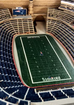 Outlet 😀 NFL New England Patriots 25-Layer StadiumViews Lighted End Table - Gillette Stadium by You The Fan 👏 -You The Fan Sales Belk 1720