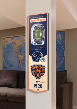 Wholesale 🛒 NFL Chicago Bears 3D Stadium Banner-8x32 by You The Fan 🔔 -You The Fan Sales Belk 1730