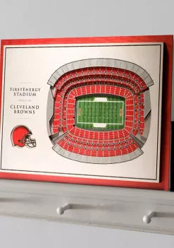 Best deal 🌟 NFL Cleveland Browns 5-Layer StadiumViews 3D Wall Art - FirstEnergy Stadium by You The Fan 😀
