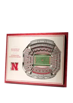 Best Sale βοΈ NCAA Nebraska Cornhuskers 5-Layer Stadium Views 3D Wall Art - Memorial Stadium by You The Fan π