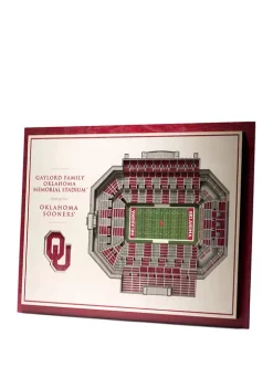 Cheap 😀 NCAA Oklahoma Sooners 5-Layer Stadium Views 3D Wall Art - Gaylord Family Oklahoma Memorial Stadium by You The Fan 🤩