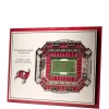 Hot Sale ❤️ NFL Tampa Bay Buccaneers 5-Layer StadiumViews 3D Wall Art - Raymond James Stadium by You The Fan ⭐ -You The Fan Sales Belk 1779