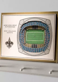 Discount ✨ NFL New Orleans Saints 5-Layer StadiumViews 3D Wall Art - Mercedes-Benz Superdome by You The Fan 🎁 -You The Fan Sales Belk 1801