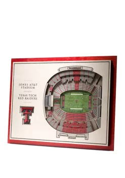 Top 10 🛒 NCAA Texas Tech Red Raiders 5 Layer StadiumViews 3D Jones AT&T Stadium Wall Art by You The Fan 💯 -You The Fan Sales Belk 1831