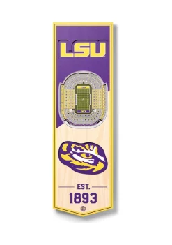 Coupon 🛒 NCAA LSU Tigers 3D Stadium Banner-6x19 by You The Fan 🔔