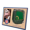 Promo 🤩 MLB Chicago Cubs 3D StadiumViews Picture Frame - Wrigley Field by You The Fan ⭐ -You The Fan Sales Belk 1920