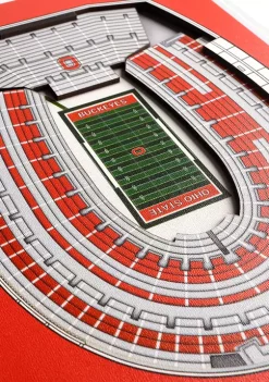 Discount 🛒 NCAA Ohio State Buckeyes 3D Stadium Banner-8x32 by You The Fan 🌟 -You The Fan Sales Belk 1934