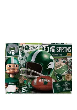 Discount 👏 NCAA Michigan State Spartans Retro Series Puzzle - 500 Pieces by You The Fan 🧨 -You The Fan Sales Belk 1966