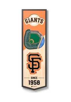 Brand new 🛒 MLB San Francisco Giants 3D Stadium Banner-6x19 by You The Fan ❤️ -You The Fan Sales Belk 1975