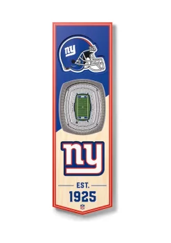 New 🤩 NFL New York Giants 3D Stadium Banner-6x19 by You The Fan 🔥