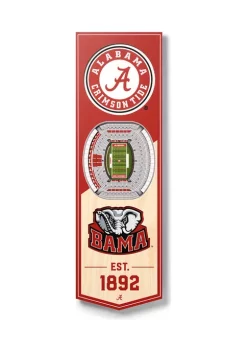 Buy 😉 NCAA Alabama Crimson Tide 3D Stadium Banner-6x19 by You The Fan ⌛ -You The Fan Sales Belk 2106