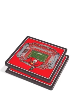 Coupon 😍 NFL Tampa Bay Buccaneers 3D StadiumViews 2 Pack Coaster Set - Raymond James Stadium by You The Fan ⭐ -You The Fan Sales Belk 2128