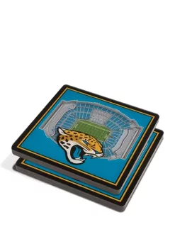 Outlet ⭐ NFL Jacksonville Jaguars 3D StadiumViews Set of 2 Coasters - TIAA Bank Field by You The Fan 💯