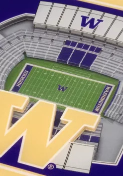 New 🧨 NCAA Washington Huskies 3D StadiumViews Set of 2 Coasters - Husky Stadium by You The Fan ✨ -You The Fan Sales Belk 2190