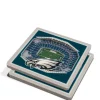 Promo 🎁 NFL Philadelphia Eagles 3D StadiumViews Set of 2 Coasters - Lincoln Financial Field by You The Fan 😍 -You The Fan Sales Belk 2212