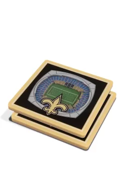 Flash Sale 💯 NFL New Orleans Saints 3D StadiumViews Set of 2 Coasters - Mercedes-Benz Superdome by You The Fan 🔥 -You The Fan Sales Belk 2217