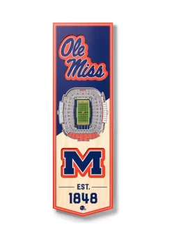 Discount 🧨 NCAA Mississippi Rebels 3D Stadium Banner-6x19 by You The Fan 🛒
